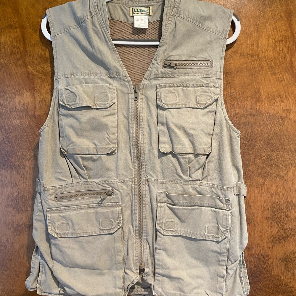 L.L. Bean Tropic Weights Khaki Vest